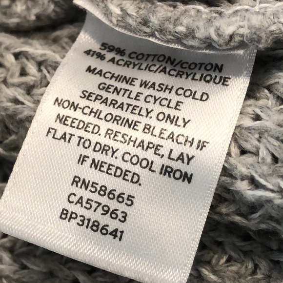 BP Gray Textured Knit soft cotton blend sweater scoop neck high low hem SZ SM - Picture 5 of 9